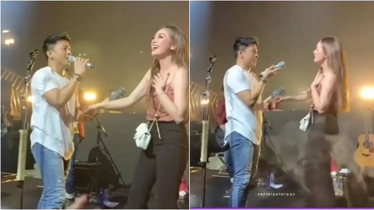 6 Momen Ariel NOAH dan Celine Evangelista Nyanyi di Atas Panggung, Bikin Heboh