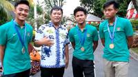 Supriyadi bersama Ernando Ari, Bagus Kahfi dan Vega angka saat itu tergabung di Timnas U 16. Foto: liputan6.com/edhie prayitno ige&nbsp;