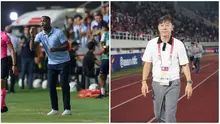 Patrick Kluivert dan Shin Tae-yong. (Bola.com/Dok.Instagram&nbsp;Patrick Kluivert dan Shin Tae-yong).