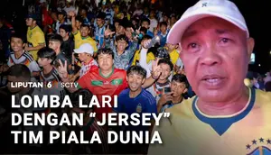 Lomba Lari dengan "Jersey" Tim Piala Dunia