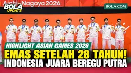 Momen Pengalungan Medali Emas Tim Bulu Tangkis Putra Indonesia di Asian Games 2026