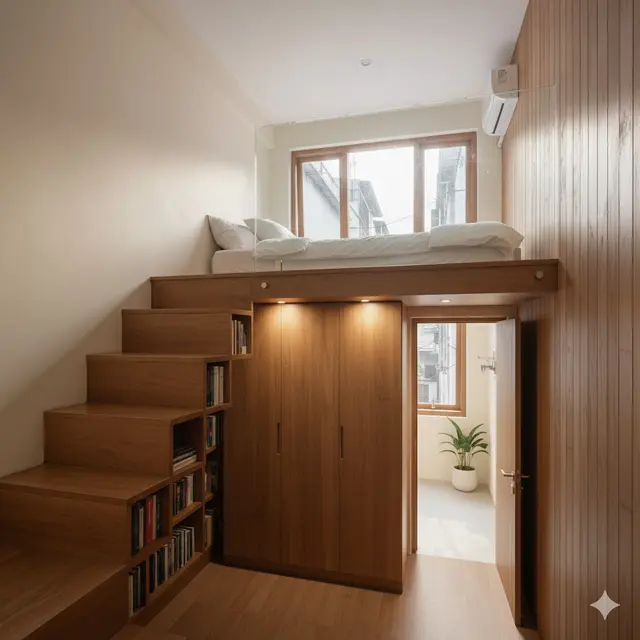 Desain Kamar Tidur Mezzanine Hemat Ruang