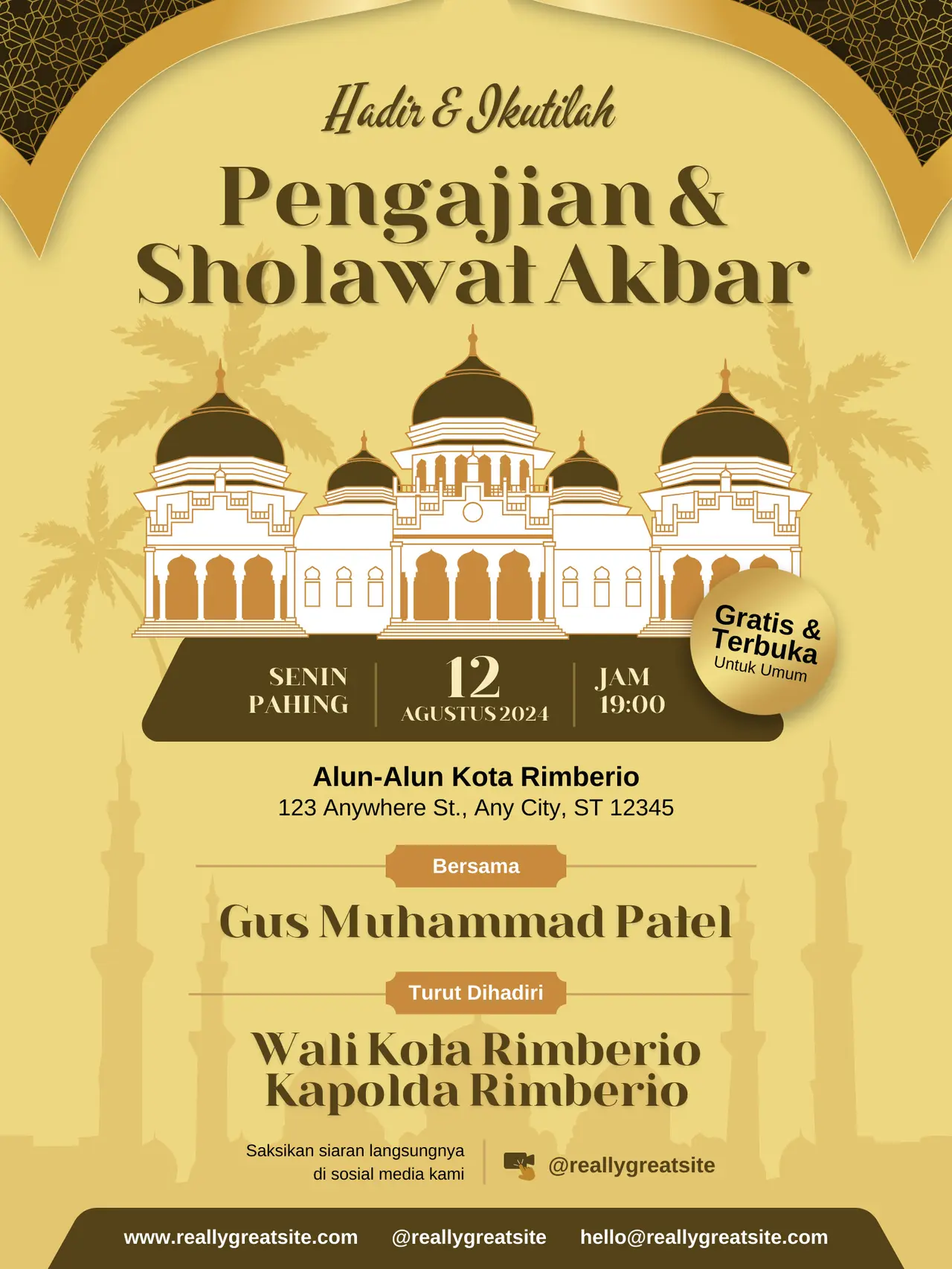 Contoh Undangan Acara Maulid Nabi Muhammad SAW yang Menarik - Hot