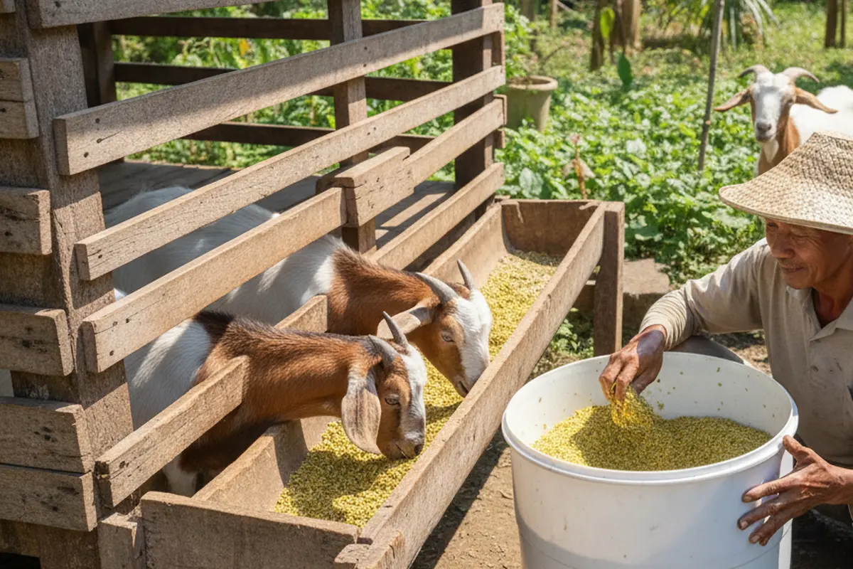 Cara Buat Pakan Kambing Fermentasi dari Daun Liar Pekarangan. AI