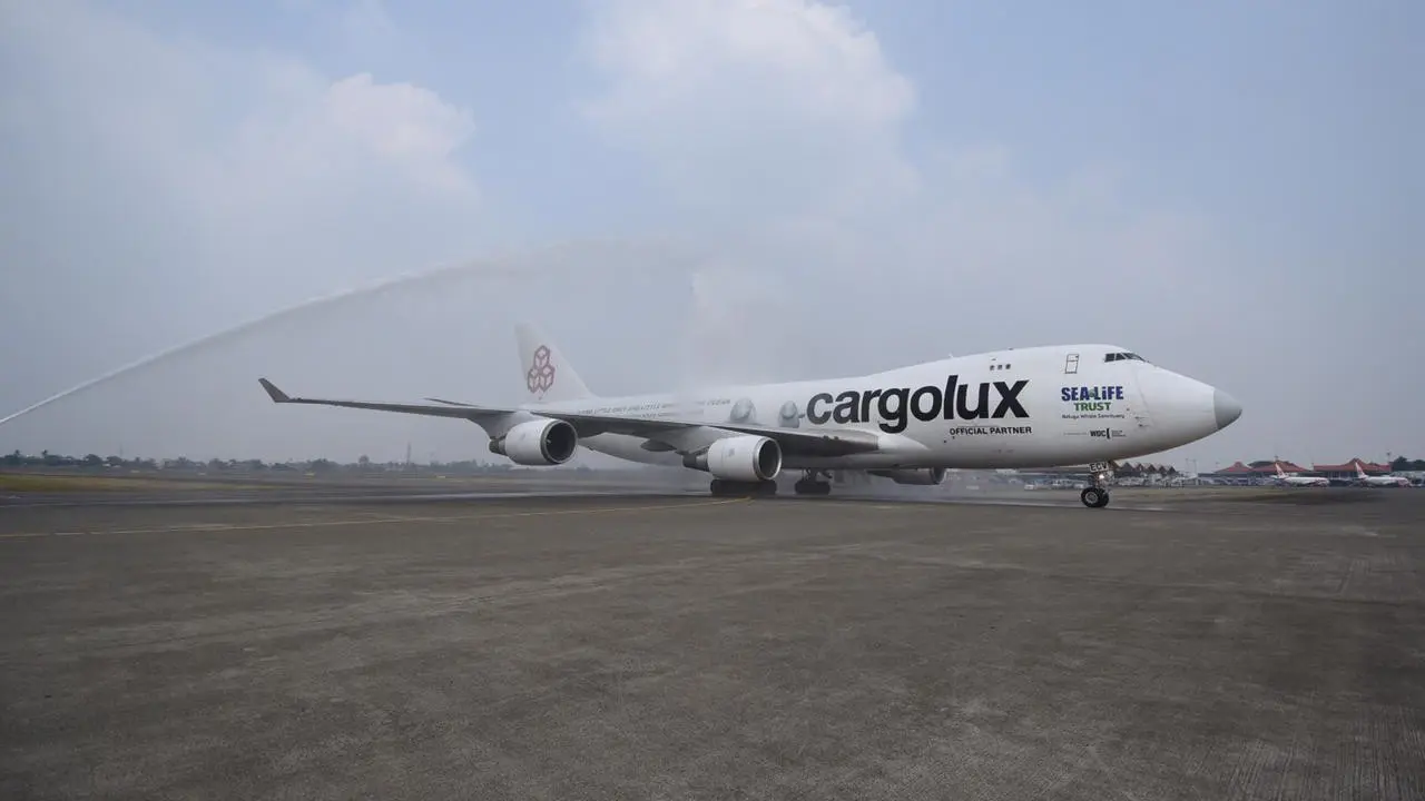 Cargolux melakukan terbang perdana dan tiba di Bandara Internasional Soekarno Hatta, Senin 24 Juni 2019
