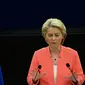 Presiden Komisi Eropa&nbsp;Ursula von der Leyen. (Dok. AFP)