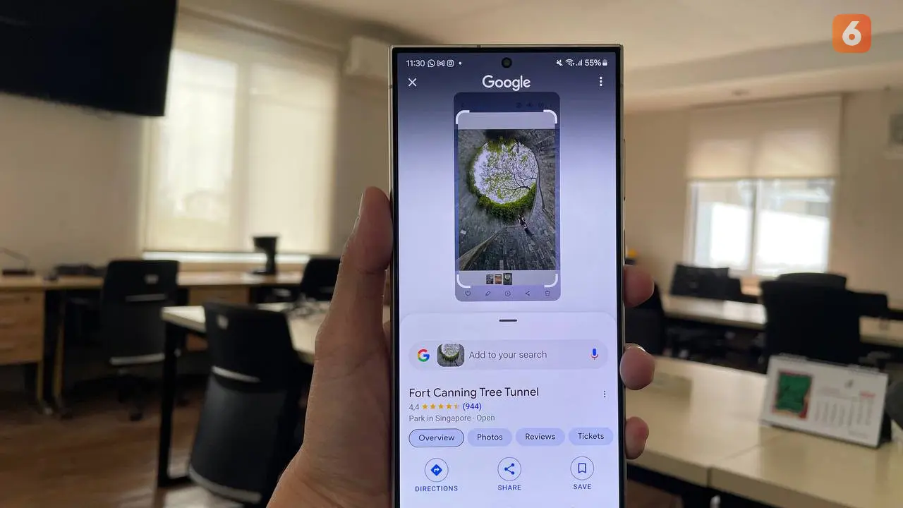 Mengenali salah satu landmark Singapura dengan Circle To Search