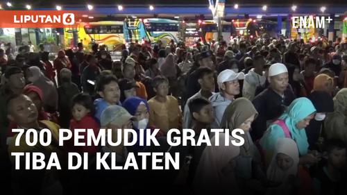 VIDEO: 700 Pemudik Gratis Asal Jabodetabek Tiba di Terminal Klaten