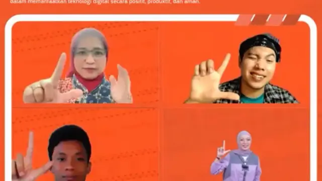 Juju Onyols hadir dalam webinar program literasi digital nasional sektor pendidikan Sumatra, pekan lalu. (Foto: Dok. Koleksi Pribadi)