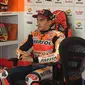 Marc Marquez menyatakan tak akan memakai sasis baru pada balapan MotoGP Republik Ceska di Sirkuit Brno, Minggu (6/8/2017). (Twitter/Repsol Honda)