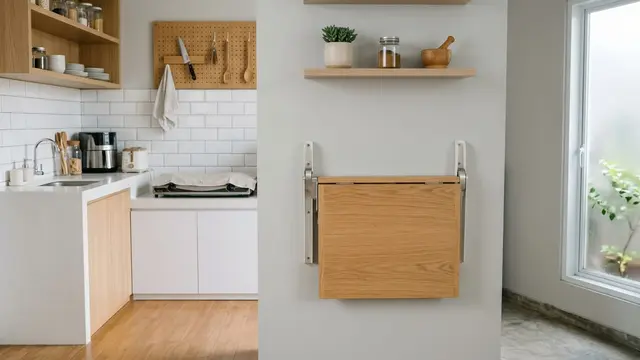 Inspirasi Dapur dengan Meja Persiapan yang Bisa Dilipat Saat Tidak Digunakan