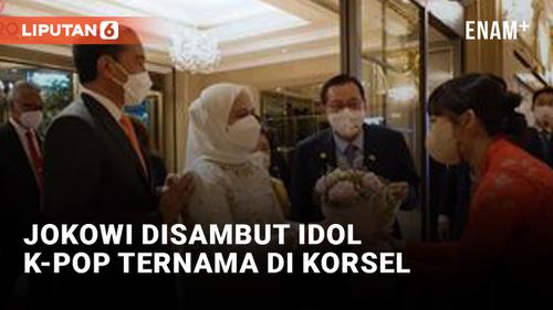VIDEO: Idol K-Pop Sambut Kedatangan Jokowi di Korea Selatan