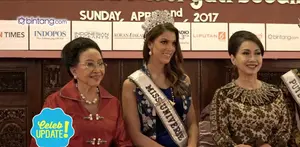 Iris Mittenaere, Miss Universe 2016 ikut makan siang di acara Meet and Greet Miss Universe 2016 with Madame BRA. Mooryati Soedibyo. 