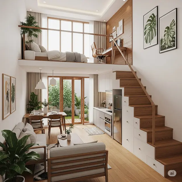 Model Rumah 5 x 10 Meter Sederhana Tapi Tampak Luas Dalamnya