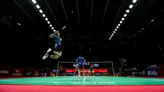 Pebulu tangkis dari berbagai negara melakukan latihan sekaligus uji lapangan jelang perhelatan Indonesia Masters 2026 di Istora, Kompleks Gelora Bung Karno (GBK), Senayan, Jakarta, Senin (19/1/2026). Indonesia Masters 2026 siap dimainkan di Istora, Kompleks Gelora Bung Karno (GBK), Senayan, Jakarta. (Bola.com/Bagaskara Lazuardi)