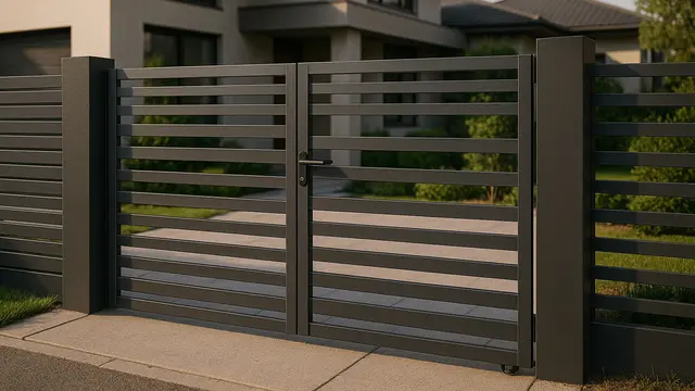 Model Pintu Pagar Dorong Baja Ringan Minimalis