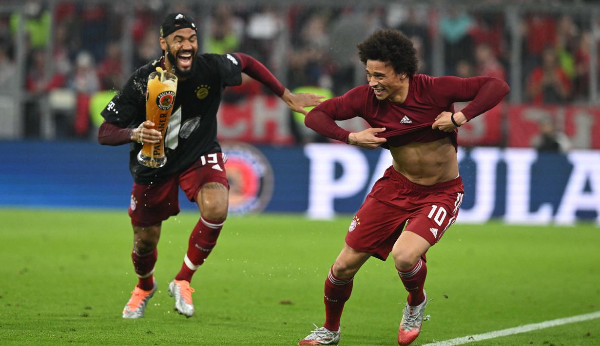 <p>Gelar juara Bundesliga musim 2021/2022 sekaligus menegaskan dominasi Bayern di ajang Bundesliga. Sebab, ini adalah gelar juara ke-10 secara beruntun yang didapat The Bavarian. (AFP/Kerstin Joensson)</p>