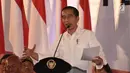 Presiden Joko Widodo memberi sambutan dalam Sarasehan Pengelolaan Dana Desa se-Jawa Tengah Tahun 2019 di Gedung PRPP Semarang, Kamis (22/11). Jokowi memberikan pengarahan tentang pembangunan desa. (Liputan6.com/Gholib)