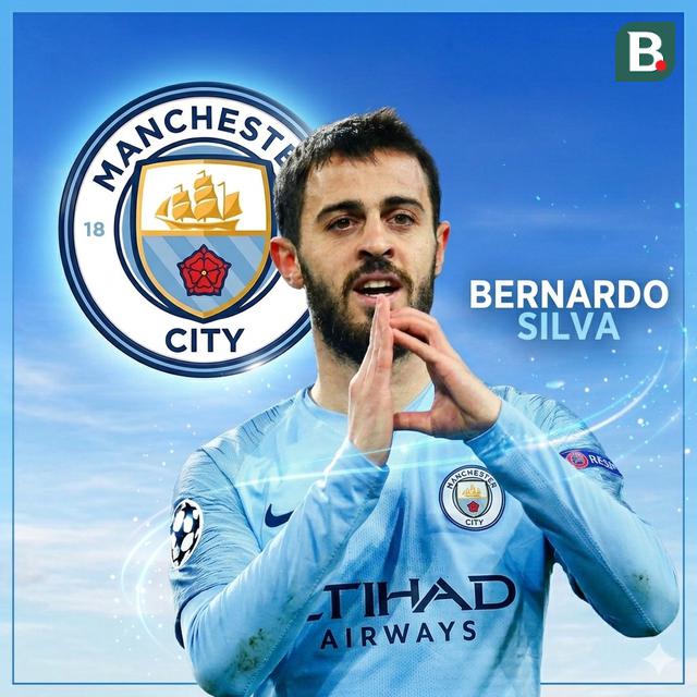 Ilustrasi Bernardo Silva di Manchester City. (Bola/AFP/Gemini)