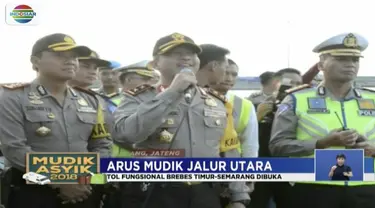 Kapolda Jateng Irjen Pol Condro Kirono membuka tol fungsional Brebes Timur-Semarang pada Jumat (08/06) pagi.