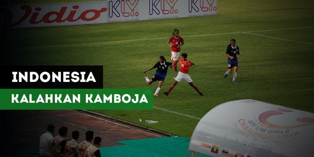 VIDEO: Highlights Piala AFF U-16 Putri, Indonesia Vs Kamboja
