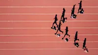 Ilustrasi lari. Sumber foto: unsplash.com/Steven Lelham.