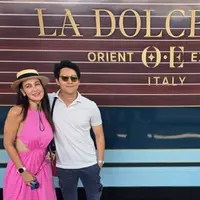 Luna Maya dan Maxime Bouttier Honeymoon Naik Kereta Sleeper Mewah di Italia. [@bouttier_maxime]