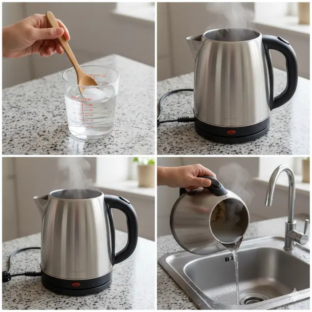 Cara Membersihkan Kerak di Ketel Listrik (Foto: Gemini AI)