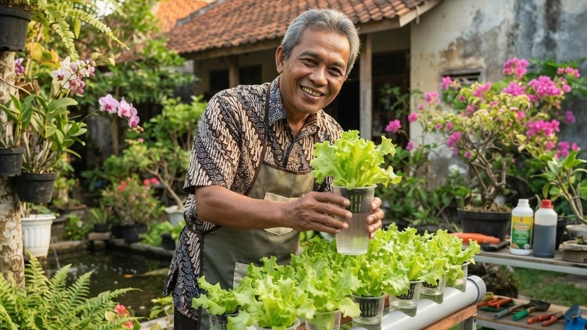 Cara Menanam Selada Hidroponik dari Gelas Plastik Bekas, Cocok Jadi Hobi Pensiunan
