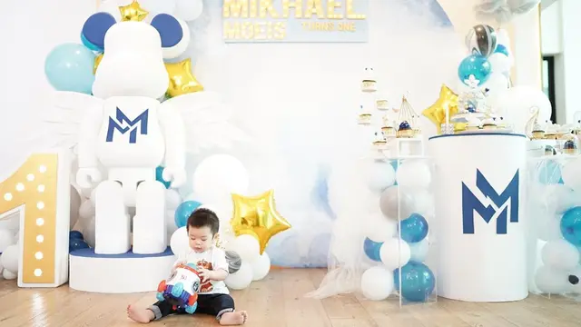 6 Momen Ulang Tahun Mikhael Moeis Anak Sandra Dewi, Kini Berusia 1 Tahun