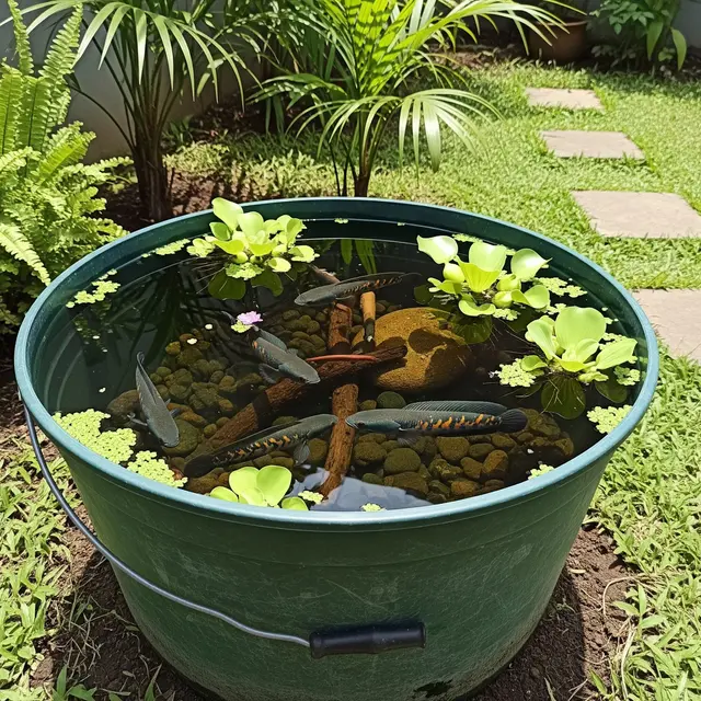 9 Ide Kolam Ikan Gabus Mini dari Wadah Bekas untuk Halaman Sempit, Kreatif dan Hemat Biaya