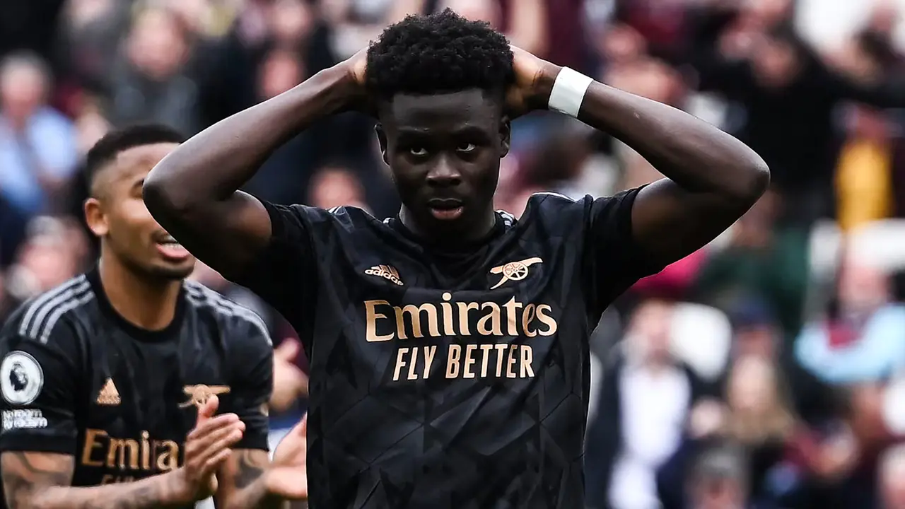 Foto: Bukayo Saka Gagal Penalti, Arsenal Kembali Terpeleset di Kandang West Ham, Siap-siap Ditikung Man City