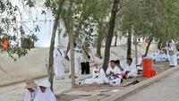 Jemaah haji Indonesia wukuf di Arafah pada 26 Mei 2026. (Liputan6.com/Asnida Riani/Media Center Haji)