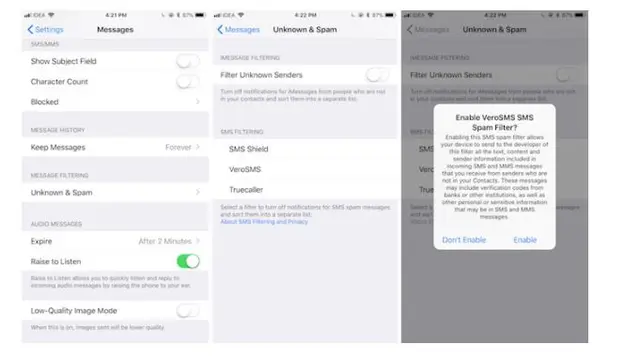 Cara blokir SMS di iOS