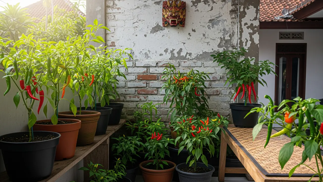 9 Ide Kebun Sayur dalam Pot di Teras Rumah untuk Cabai, Solusi Praktis Panen Segar