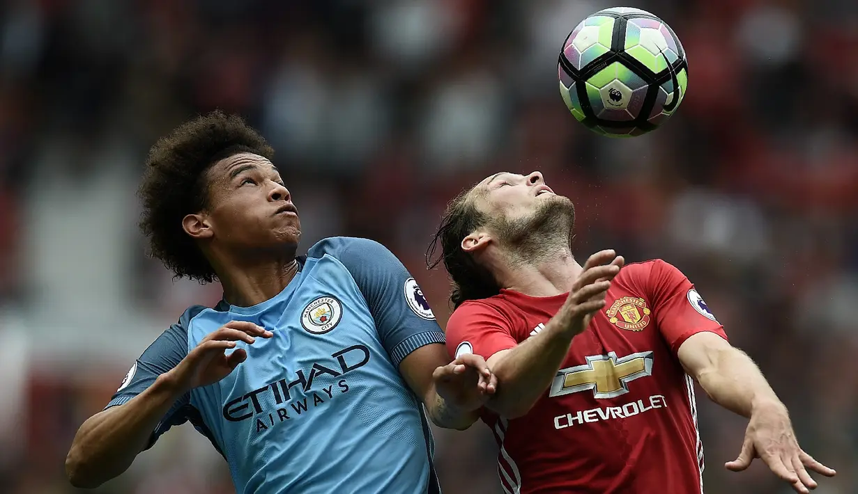 Leroy Sane didatangkan Manchester City dari Schalke 04 dengan nilai transfer 46,5 juta pound. Nilai transfer itu belum sebanding dengan penampilannya yang baru 58 menit dalam 3 partai. (AFP/Oli Scarff)
