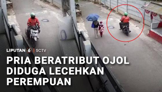 Pria Beratribut Ojol Diduga Lecehkan Perempuan