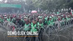 Perwakilan driver ojek online diterima Presiden Jokowi terkait dengan demo di depan istana Negara.