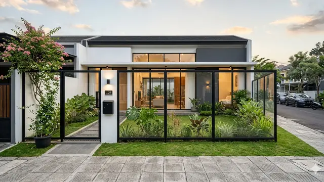 Model Pagar Rumah Transparan Agar Halaman Terlihat Luas
