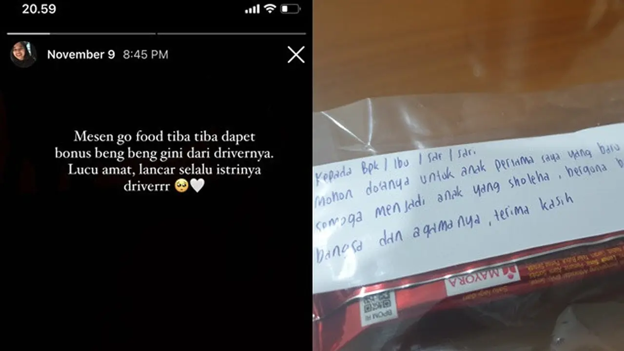 Driver Ojol Beri Pelanggan Bingkisan dan Minta Doa untuk Anaknya yang Baru Lahir