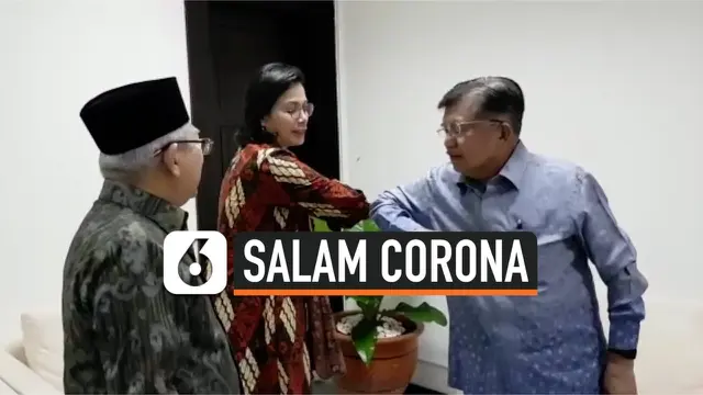 VIDEO: Waspada Corona, JK dan Menkeu Sri Mulyani Pakai Salam Siku