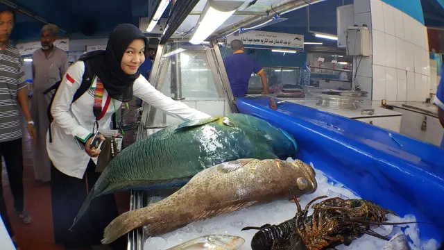 Ikan Napoleon di Pusat Pasar Ikan di Jeddah, Arab Saudi. Damar/MCH