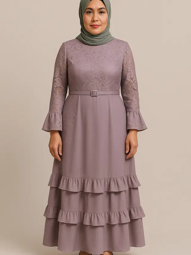Model Gamis Brokat untuk Usia 40-an (Foto: ChatGPT)