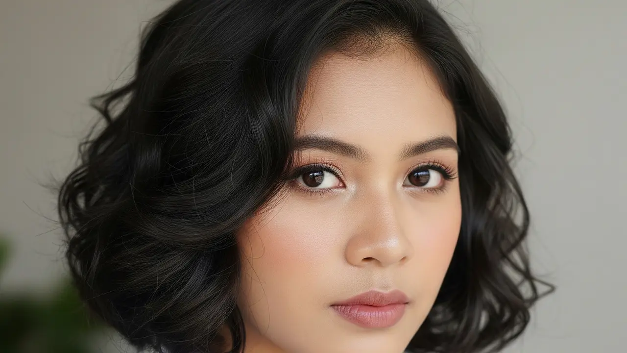 Model Rambut Pendek Ikal Tipis