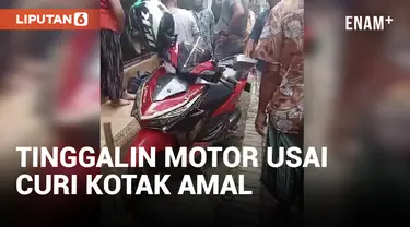 Aneh! Pencuri Kotak Amal Tinggalkan Motornya Usai Beraksi