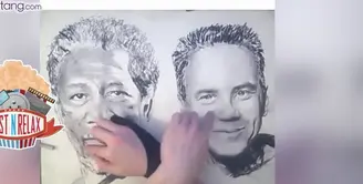 Orang Ini Melukis dengan Kedua Tangannya