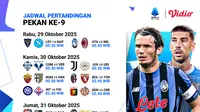 Catat! Jadwal Serie A 2025/26 Pekan ke-9, Tayang Eksklusif di Vidio