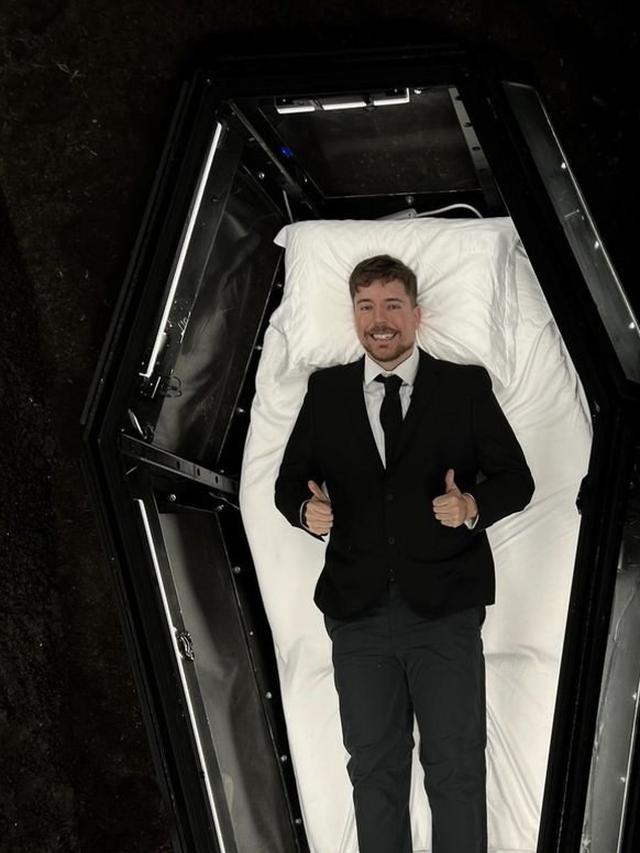 10 Potret MrBeast Dikubur Hidup-Hidup Selama 7 Hari, Sempat Putus Asa