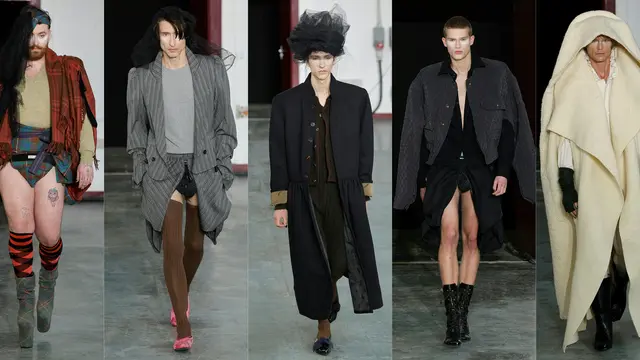 Debut Jadi Model, Sam Smith Pakai Sempak Koleksi Vivienne Westwood di Paris Fashion Week 2024