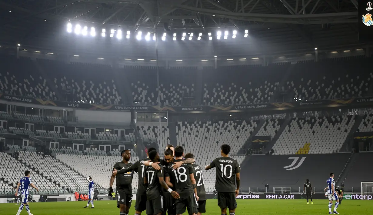 Hasil ini membuat langkah Tim Setan Merah lolos ke-16 besar Liga Europa semakin besar. (Foto: AP/LaPresse/Marco Alpozzi)